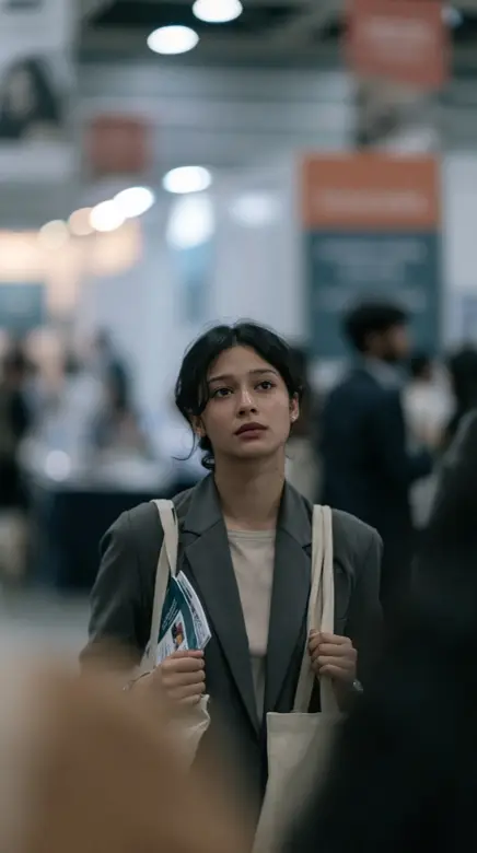 Career Fair Documentary Portrait – AI image example