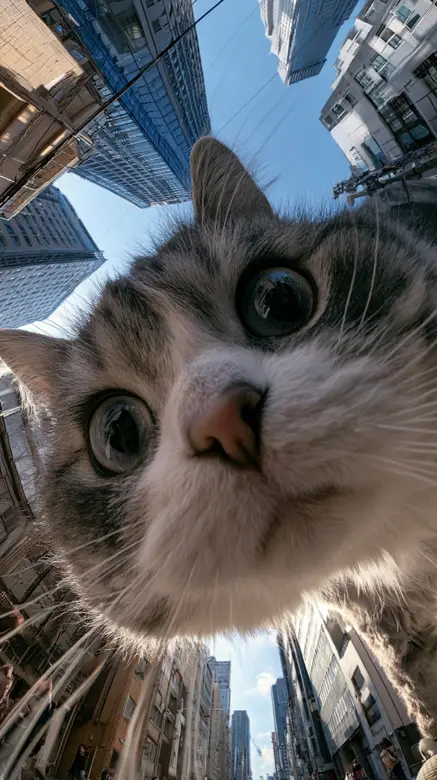 Giant Cat Over Tokyo – AI image example