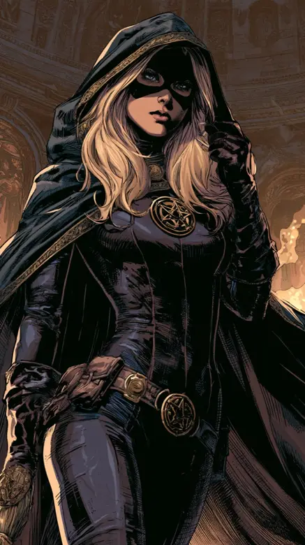 Mystic Comic Heroine – AI image example