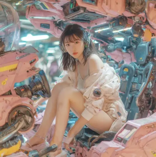 Pink Mecha Cockpit – AI image example